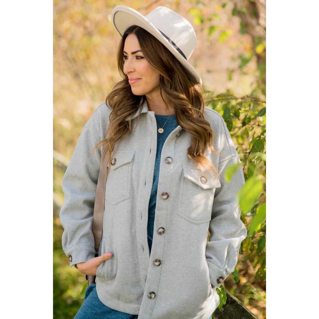 Pocketed Pea Coat - Betsey's Boutique Shop