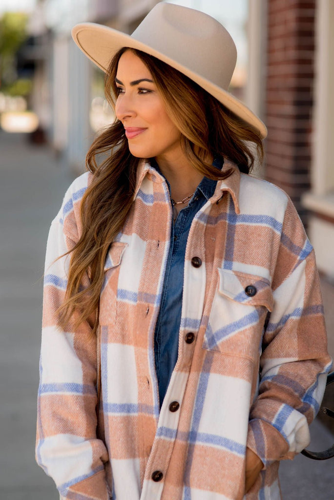 Bonfire Ready Plaid Shacket - Betsey's Boutique Shop