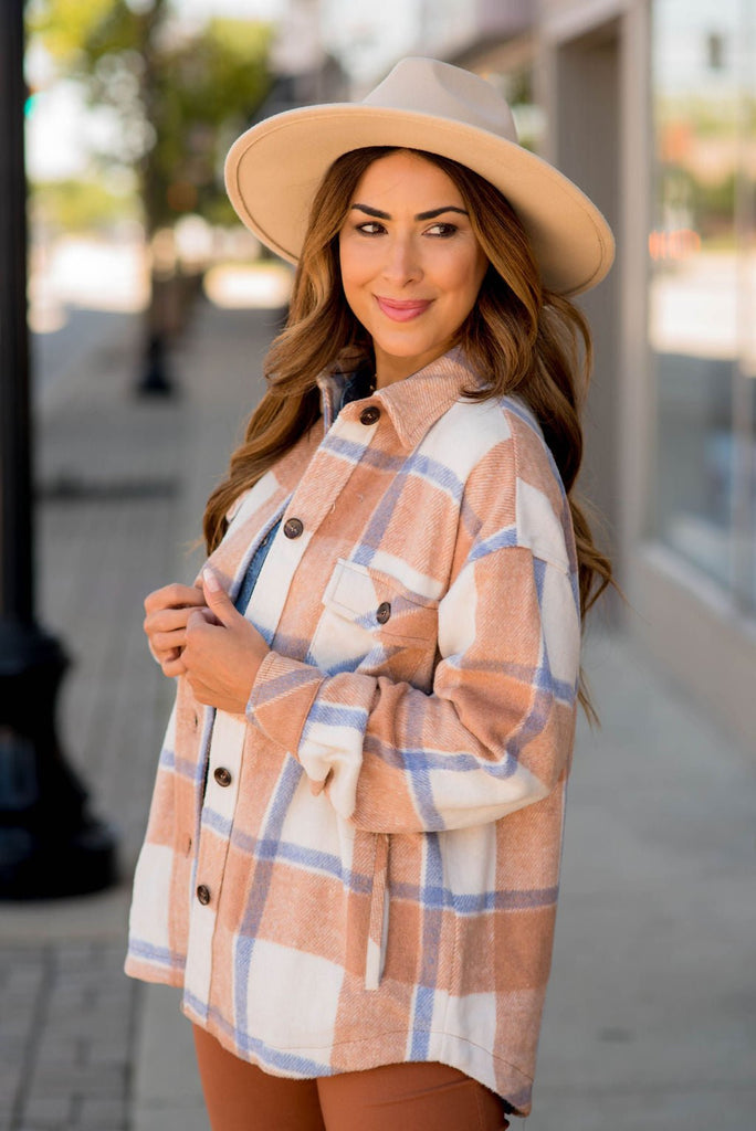 Bonfire Ready Plaid Shacket - Betsey's Boutique Shop