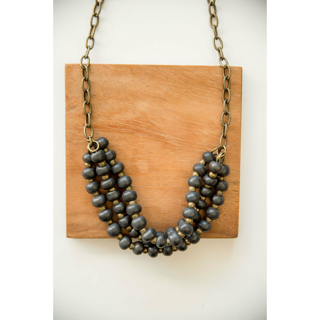 Bel Koz Triple Twist Clay Necklace - Betsey's Boutique Shop