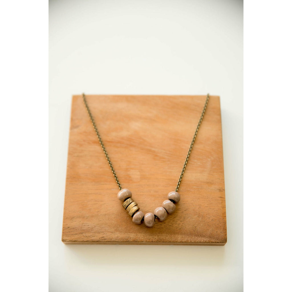 Bel Koz Simple Bead Clay Necklace - Betsey's Boutique Shop - Necklaces