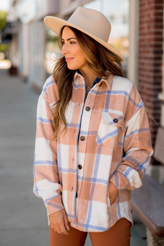 Bonfire Ready Plaid Shacket - Betsey's Boutique Shop