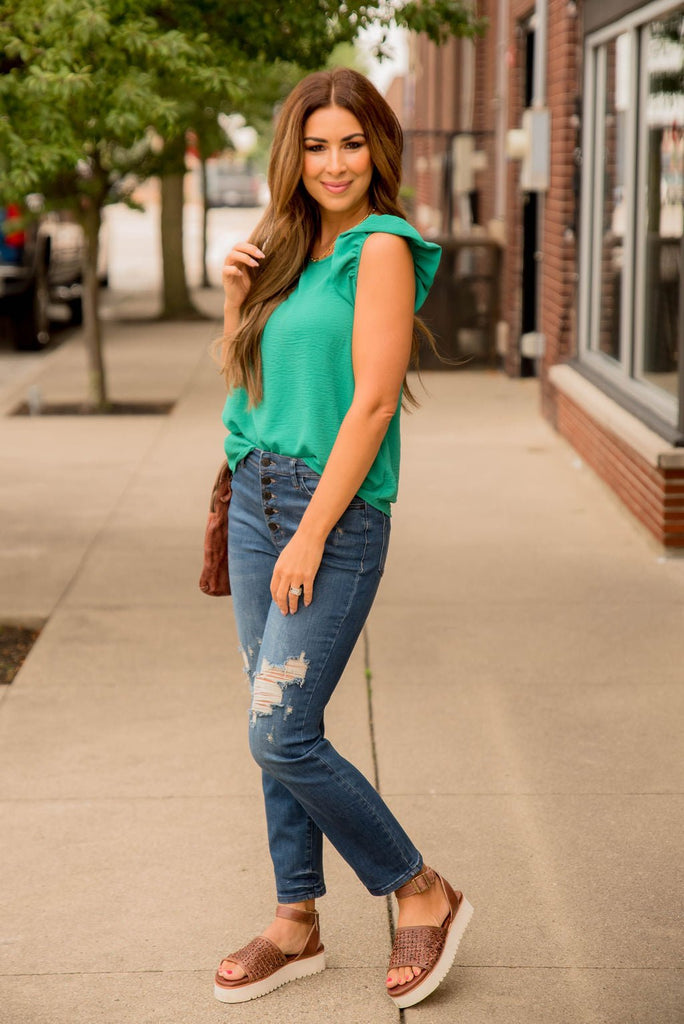 Blanche Denim Jeans - Betsey's Boutique Shop -