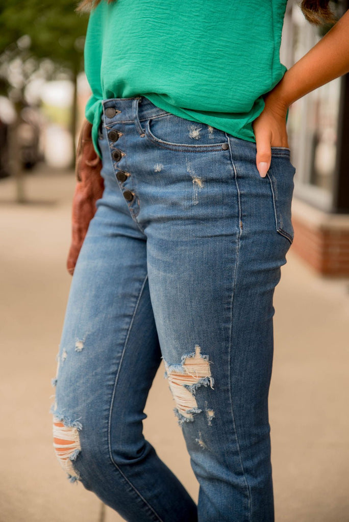 Blanche Denim Jeans - Betsey's Boutique Shop -