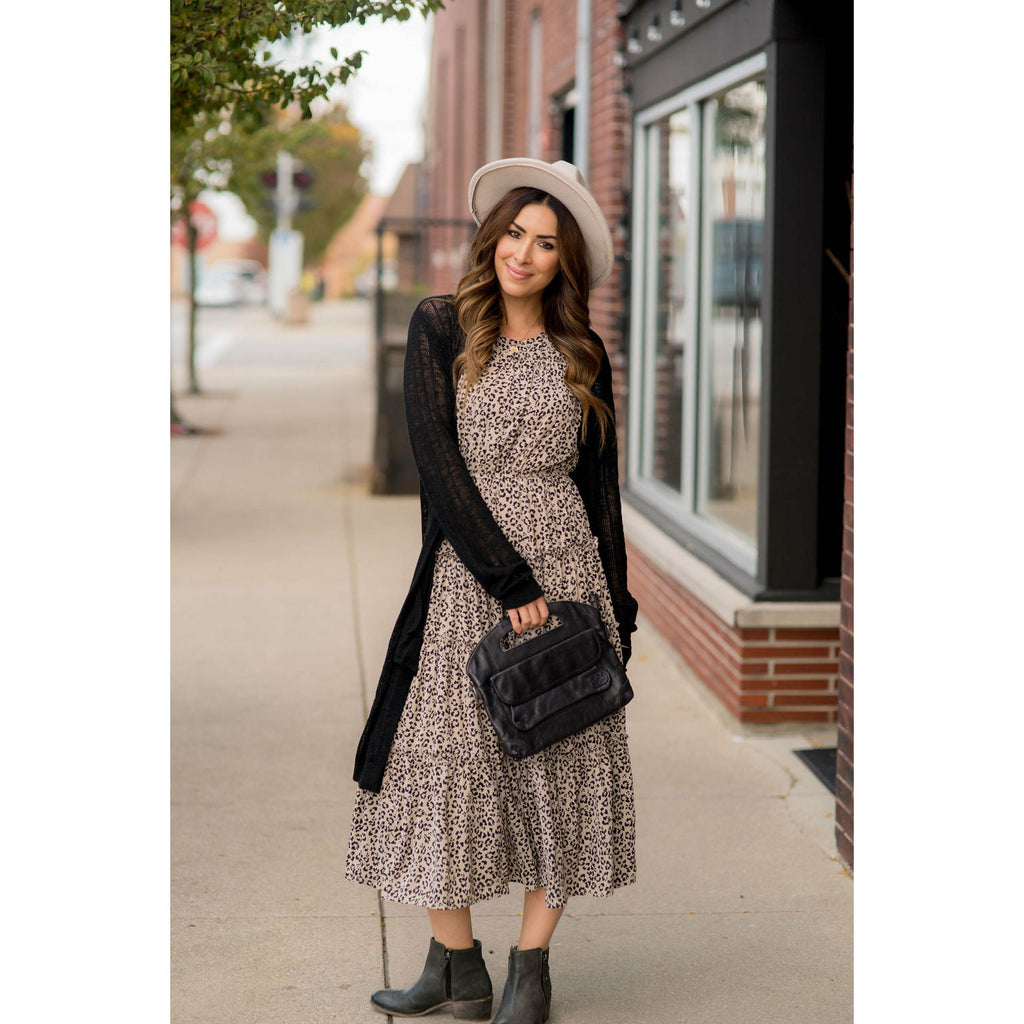 Vertical Striped Tissue Tunic Cardigan - Betsey's Boutique Shop