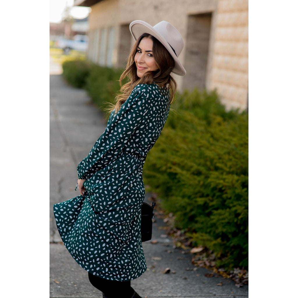 Speckled Long Sleeve Dress - Betsey's Boutique Shop