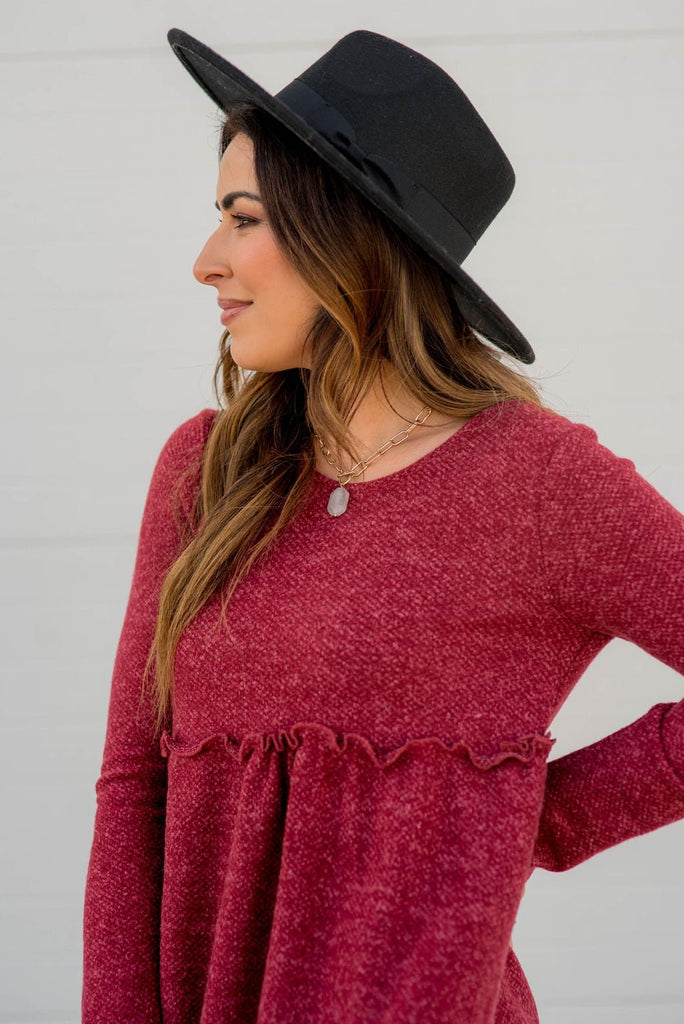 Cinched Sweater Tee - Betsey's Boutique Shop - Outerwear