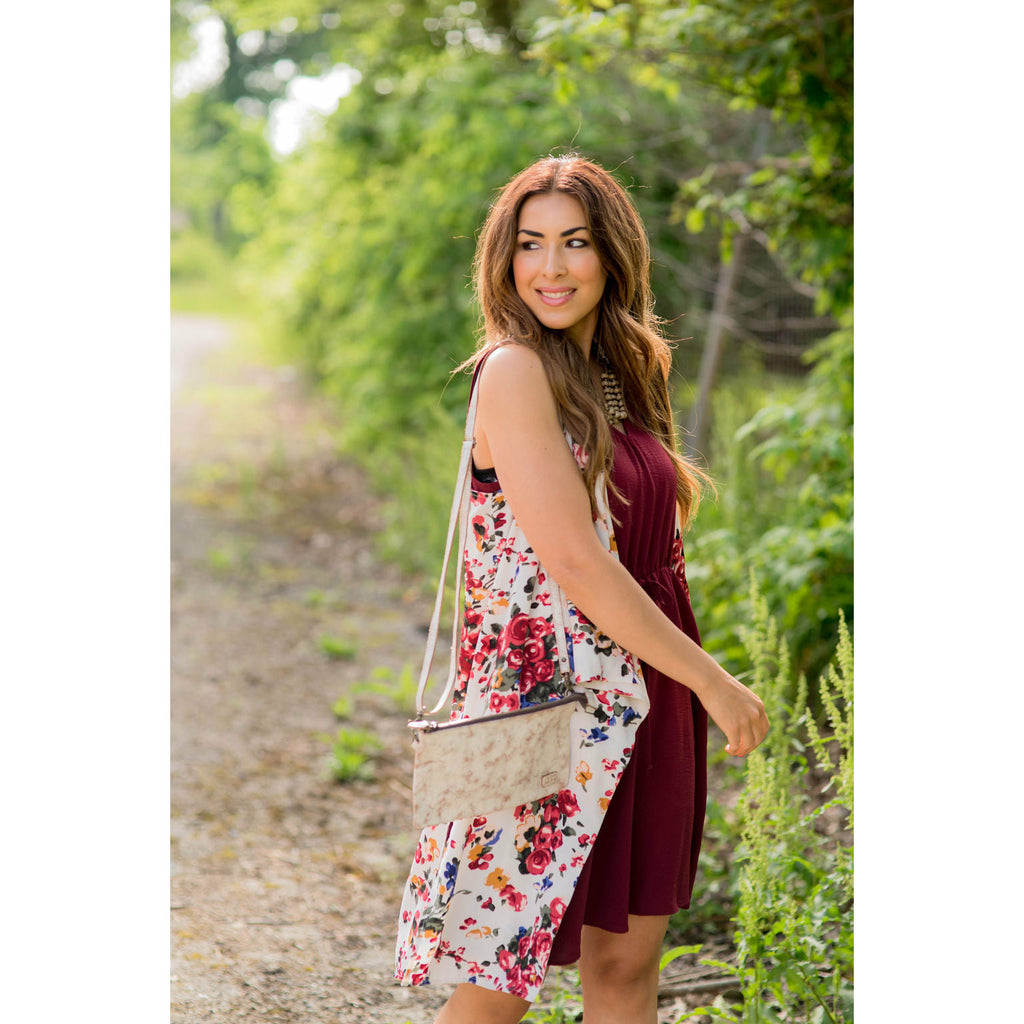 White Floral Kimono Vest - Betsey's Boutique Shop