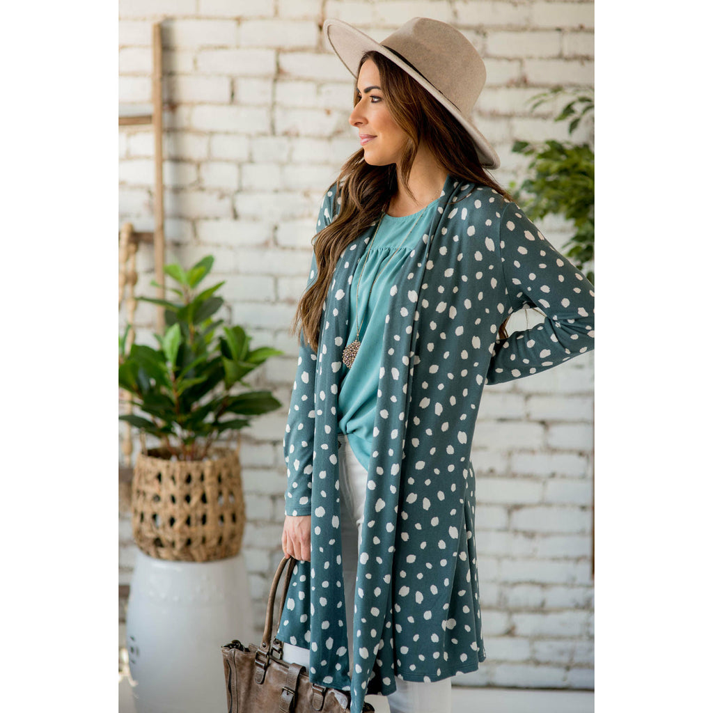 Flowy Lightweight Cheetah Tunic Cardigan - Betsey's Boutique Shop