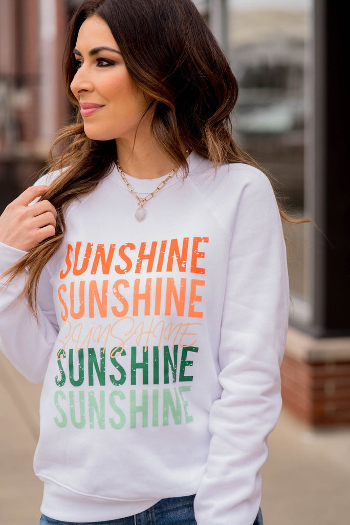 Cascading Sunshine Graphic Crewneck - Betsey's Boutique Shop -