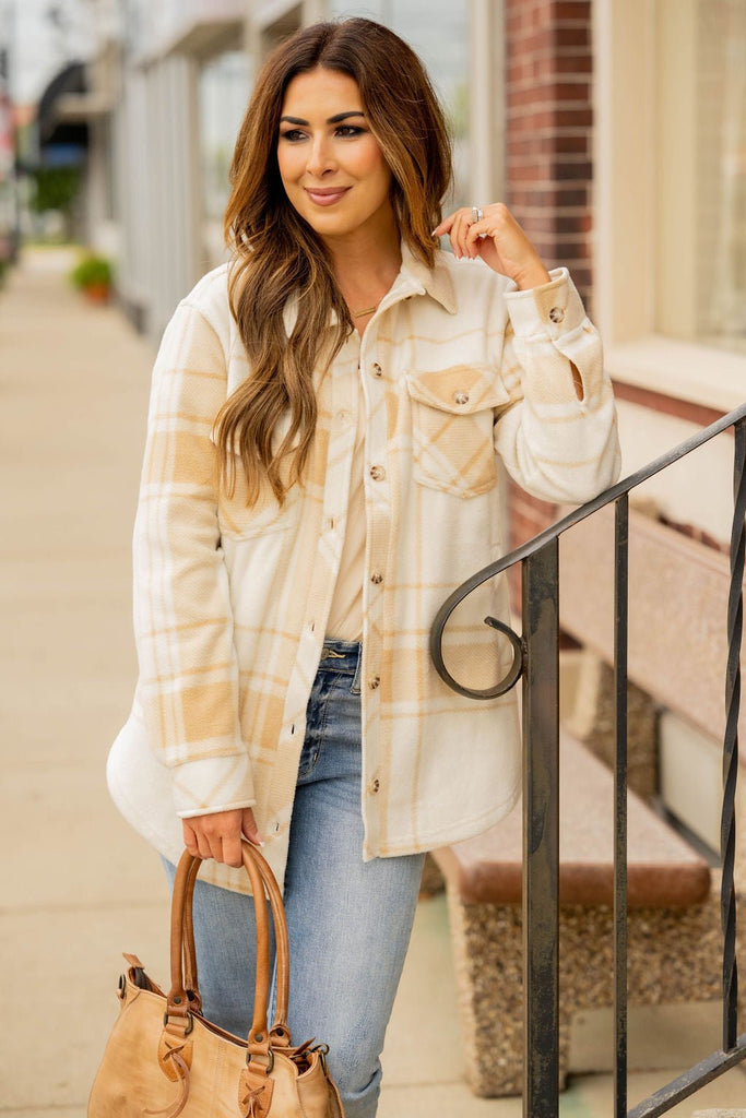 Southern Belle Plaid Shacket - Betsey's Boutique Shop -