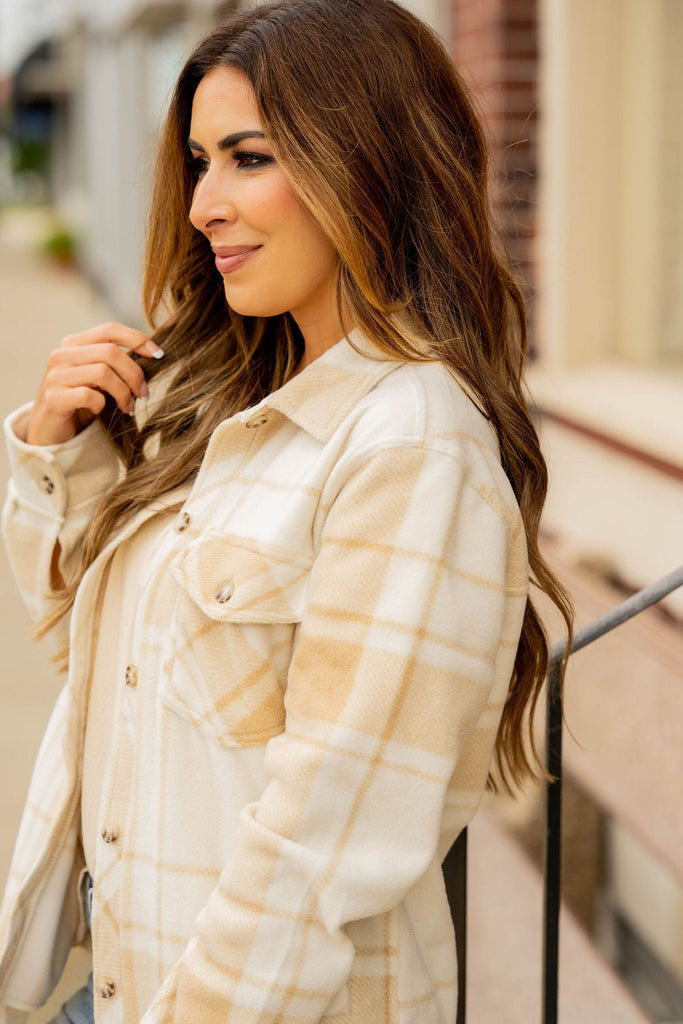 Southern Belle Plaid Shacket - Betsey's Boutique Shop -