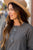 Raw Edge Ribbed Henley - Betsey's Boutique Shop -