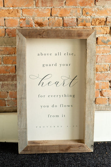 Guard Your Heart Sign - Betsey's Boutique Shop