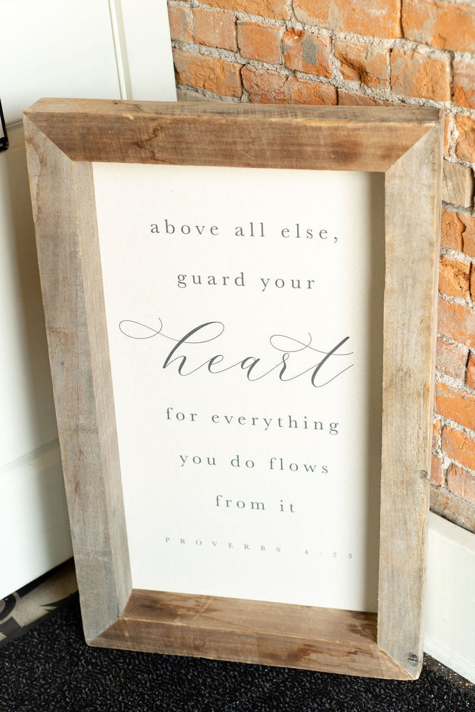 Guard Your Heart Sign - Betsey's Boutique Shop