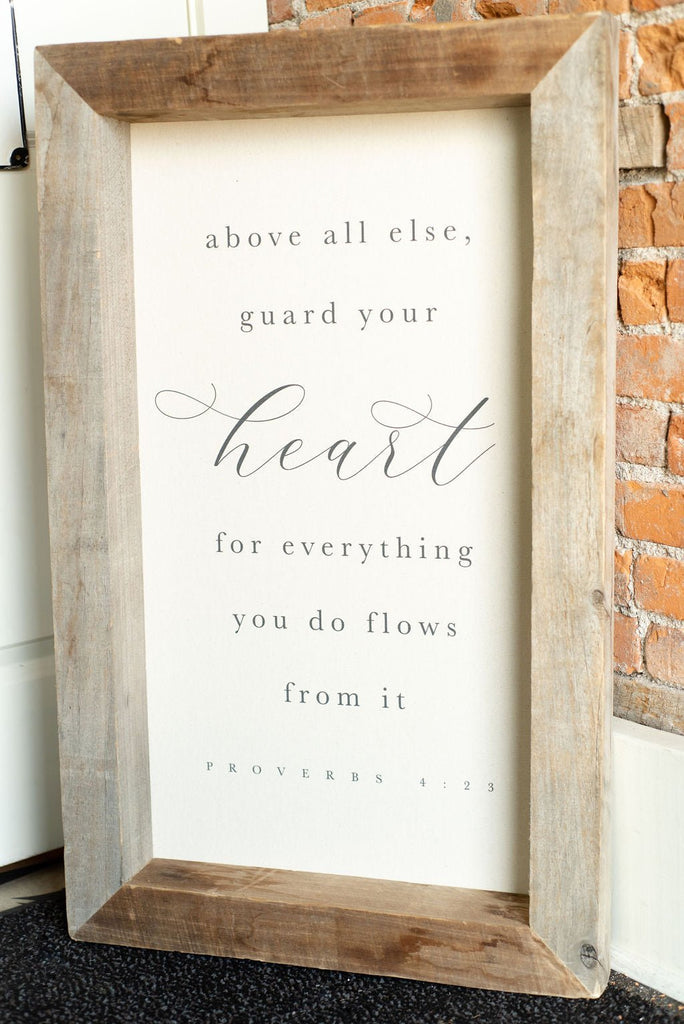 Guard Your Heart Sign - Betsey's Boutique Shop