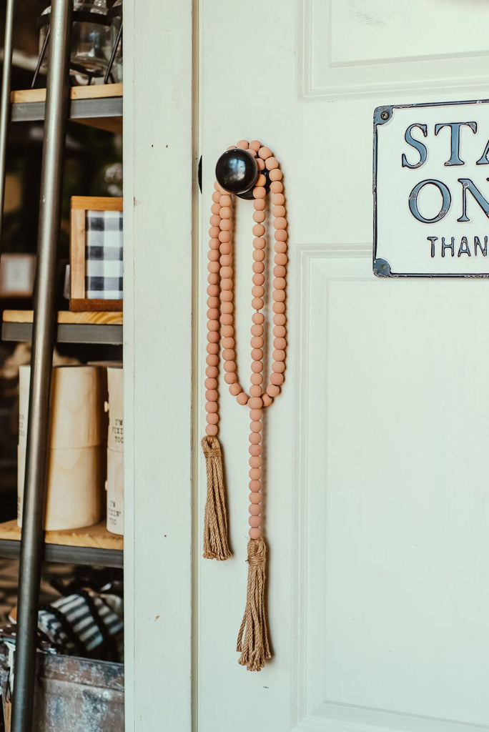 Colored Bead Garland W/ Tassels - Betsey's Boutique Shop