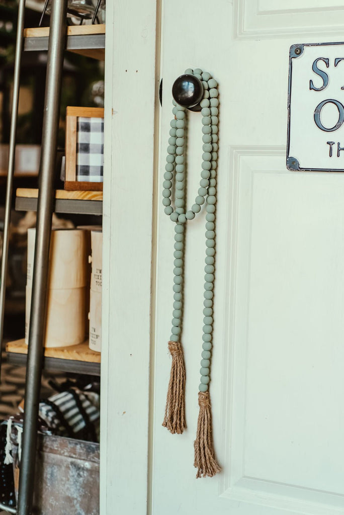 Colored Bead Garland W/ Tassels - Betsey's Boutique Shop