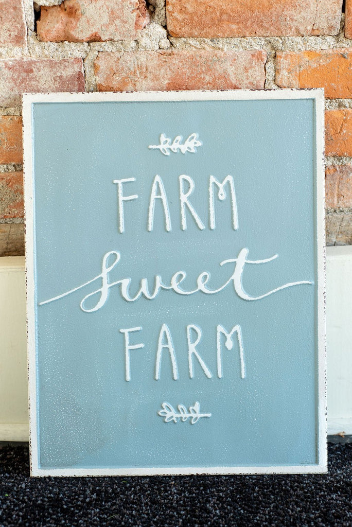 Metal Farm Sweet Farm Sign - Betsey's Boutique Shop