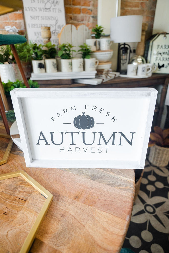 Autumn Harvest Wooden Sign - Betsey's Boutique Shop -