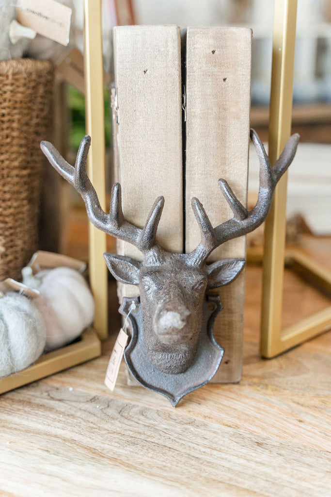 Cast Iron Deer Head - Betsey's Boutique Shop -