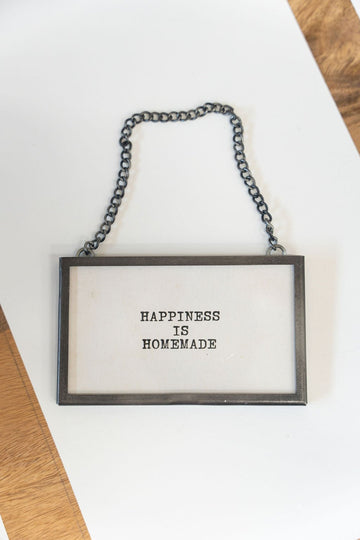 Happiness Is Homemade Metal Hanging Frame - Betsey's Boutique Shop -