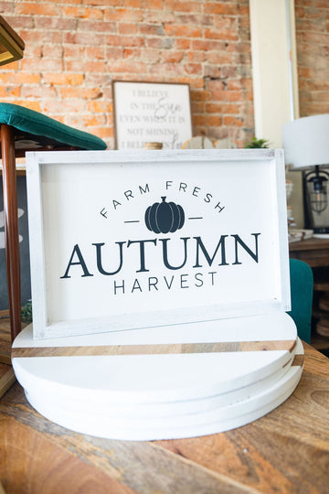 Autumn Harvest Wooden Sign - Betsey's Boutique Shop -