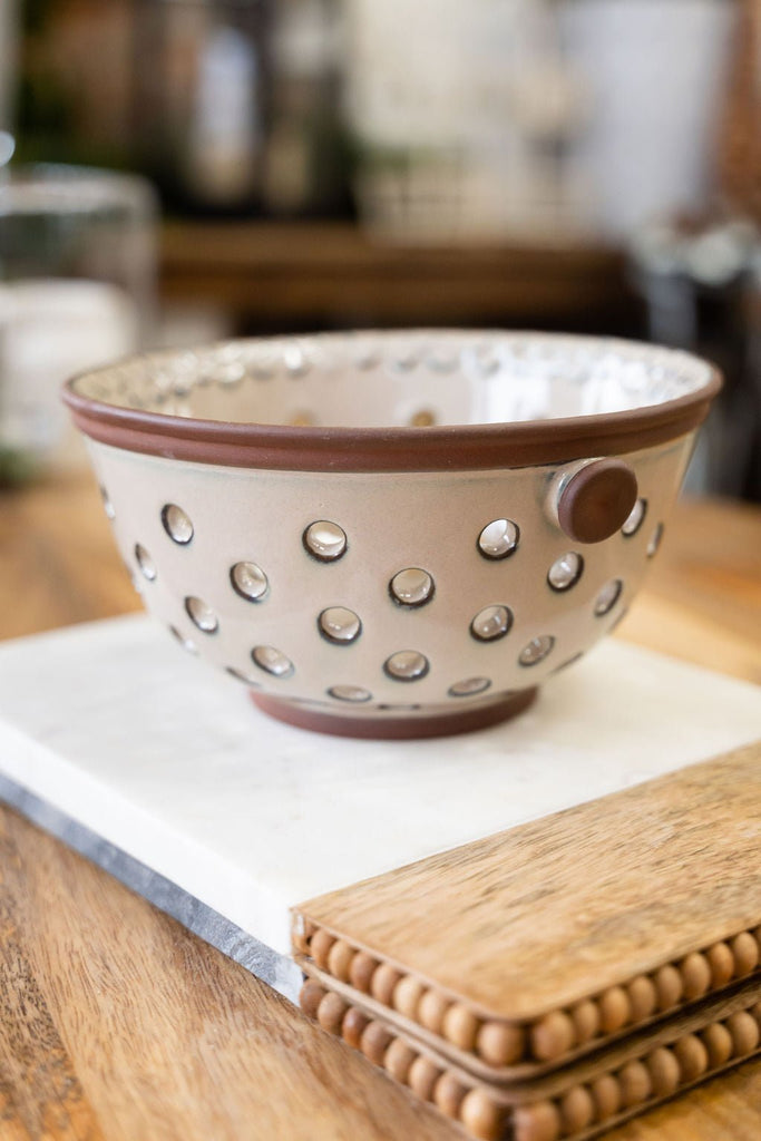 Antique Stoneware Colander - Betsey's Boutique Shop -