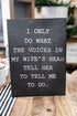 Distressed Metal Funny Wife Sign