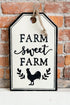 Farm Sweet Farm Metal Tag Sign