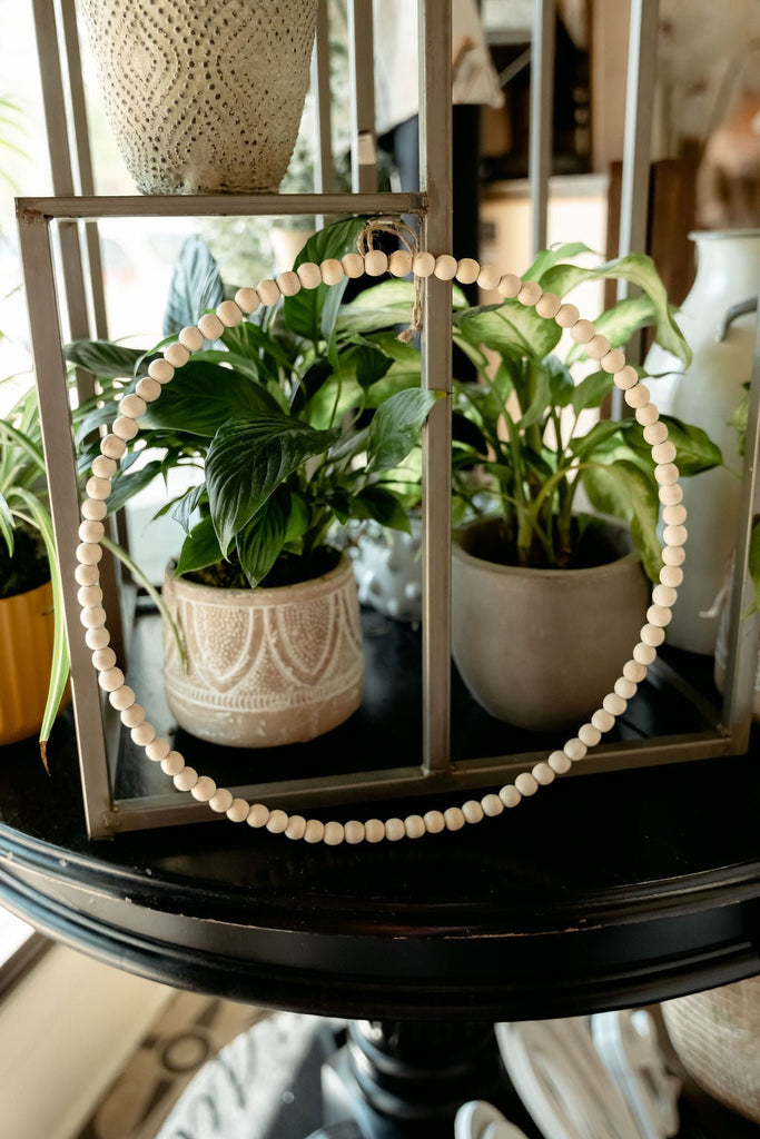 Beaded Hoop Wreath - Betsey's Boutique Shop