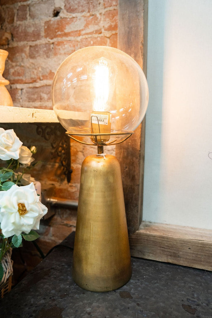 Gold Metal Lamp - Betsey's Boutique Shop -