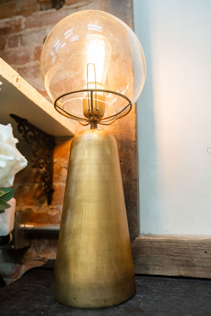 Gold Metal Lamp - Betsey's Boutique Shop -