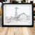 Farm Sketch Framed Art