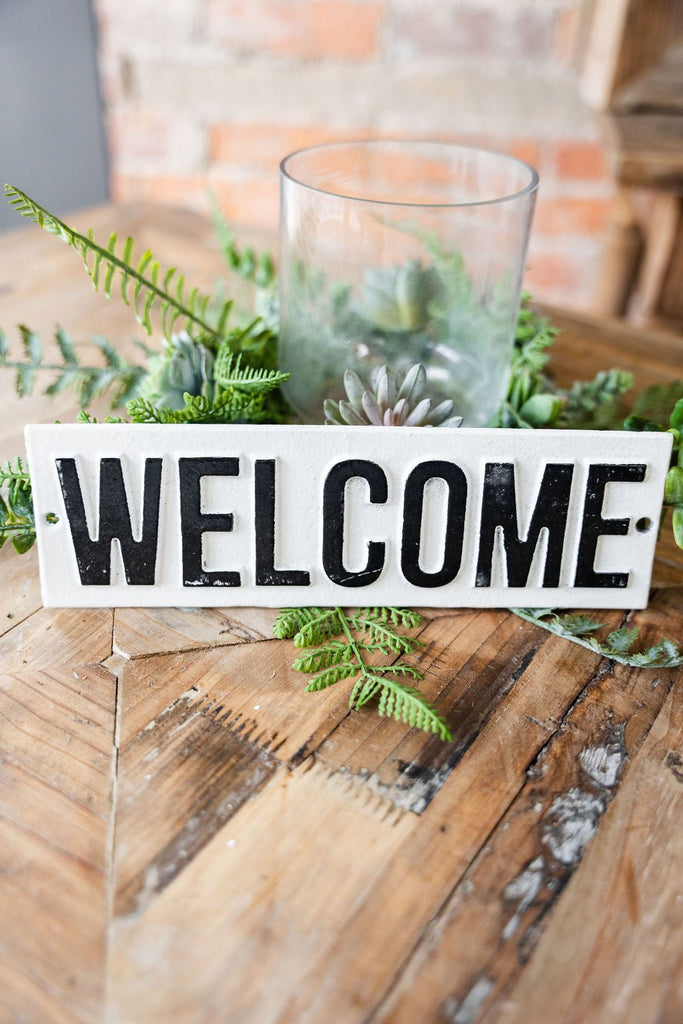 Cast Iron Welcome Sign - Betsey's Boutique Shop