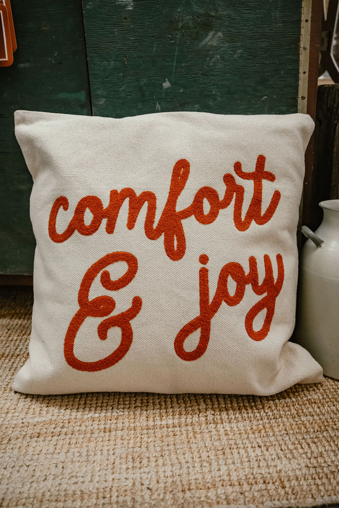 Comfort & Joy Pillow - Betsey's Boutique Shop