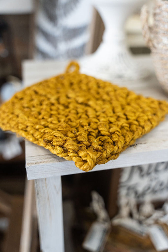 Jute Crocheted Pot Holder - Betsey's Boutique Shop -