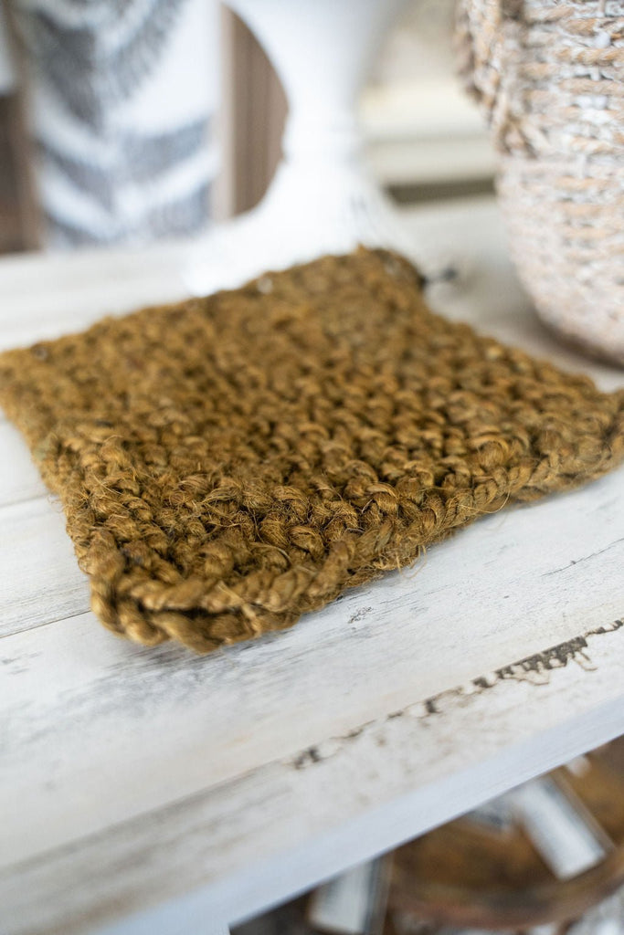 Jute Crocheted Pot Holder - Betsey's Boutique Shop -