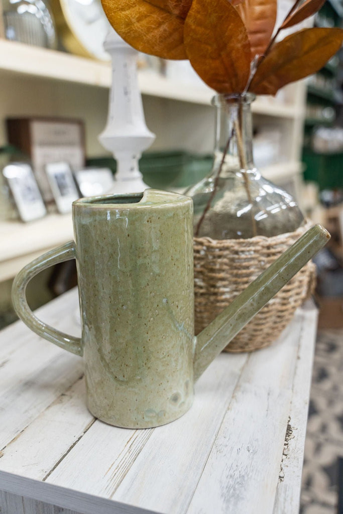 Stoneware Glaze Watering Can - Betsey's Boutique Shop -