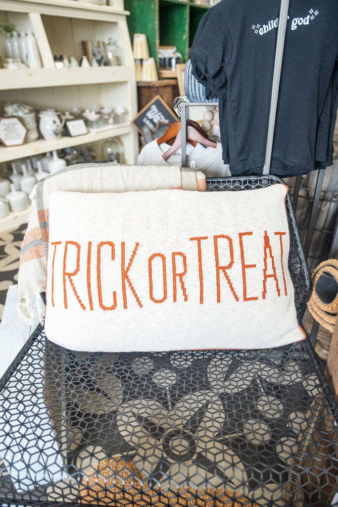 Hello Fall Trick Or Treat Reversible Pillow - Betsey's Boutique Shop -