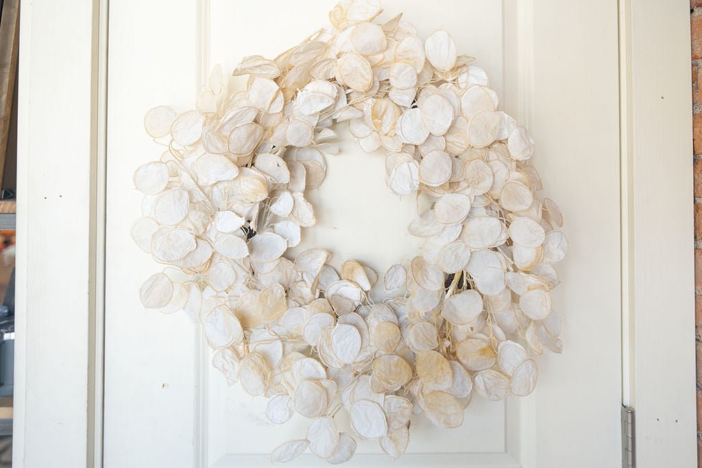 Faux Silver Dollar Wreath - Betsey's Boutique Shop -