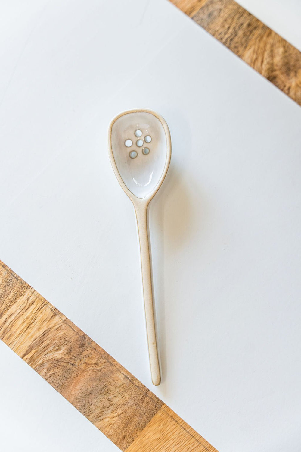 Stoneware Strainer Spoon