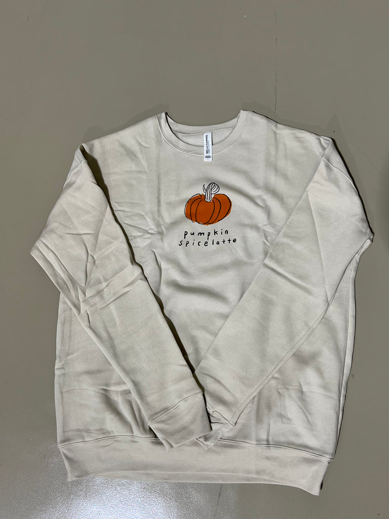 Pumpkin Spice Latte Graphic Crewneck - Betsey's Boutique Shop