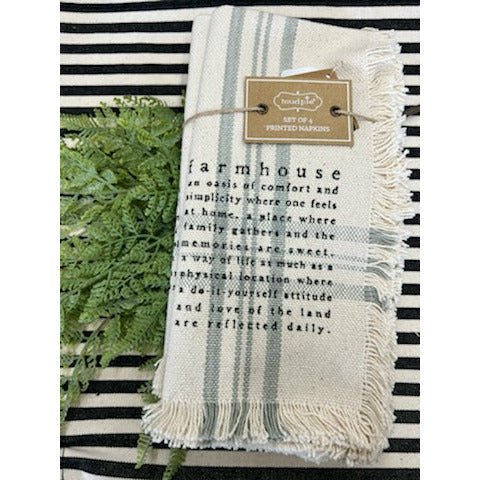 Farmhouse Grainsack Napkins - Betsey's Boutique Shop