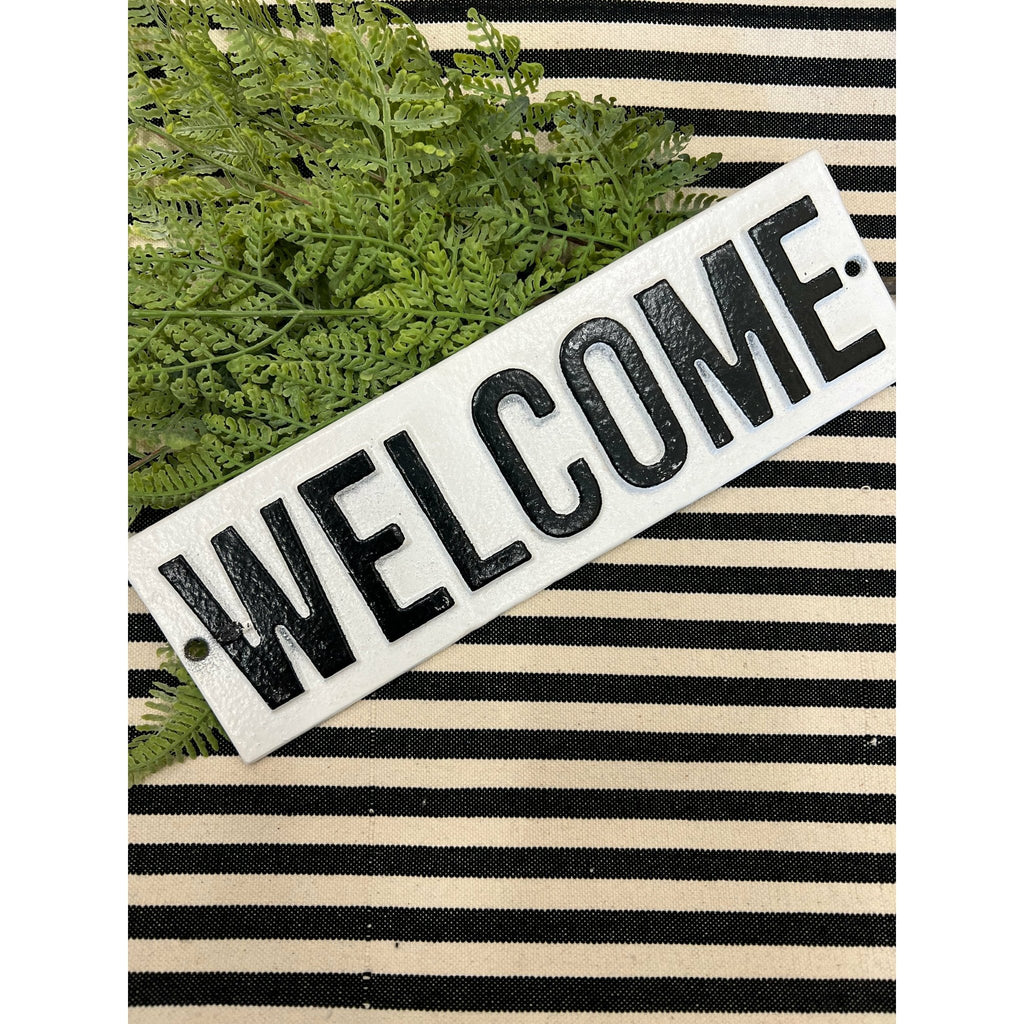 Cast Iron Welcome Sign - Betsey's Boutique Shop