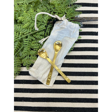 Brass Salt & Pepper Spoons - Betsey's Boutique Shop