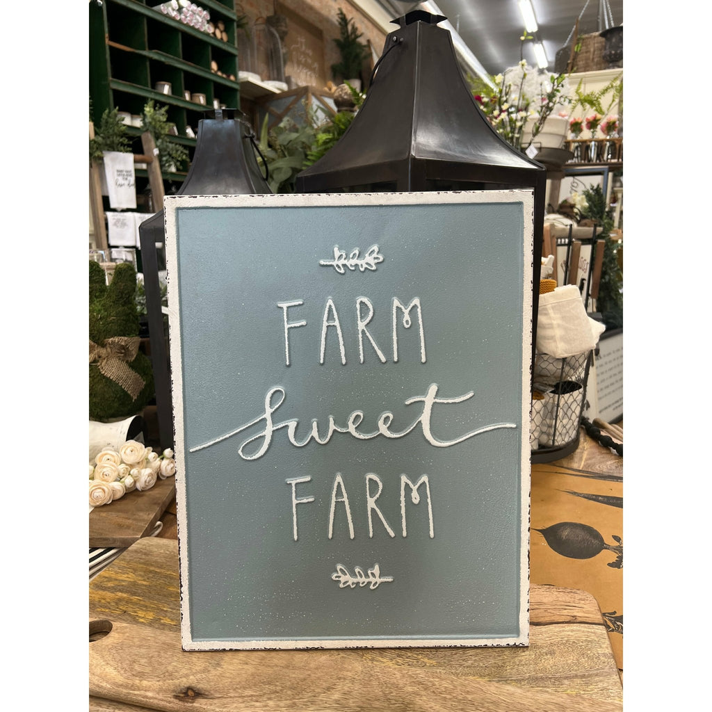 Metal Farm Sweet Farm Sign - Betsey's Boutique Shop