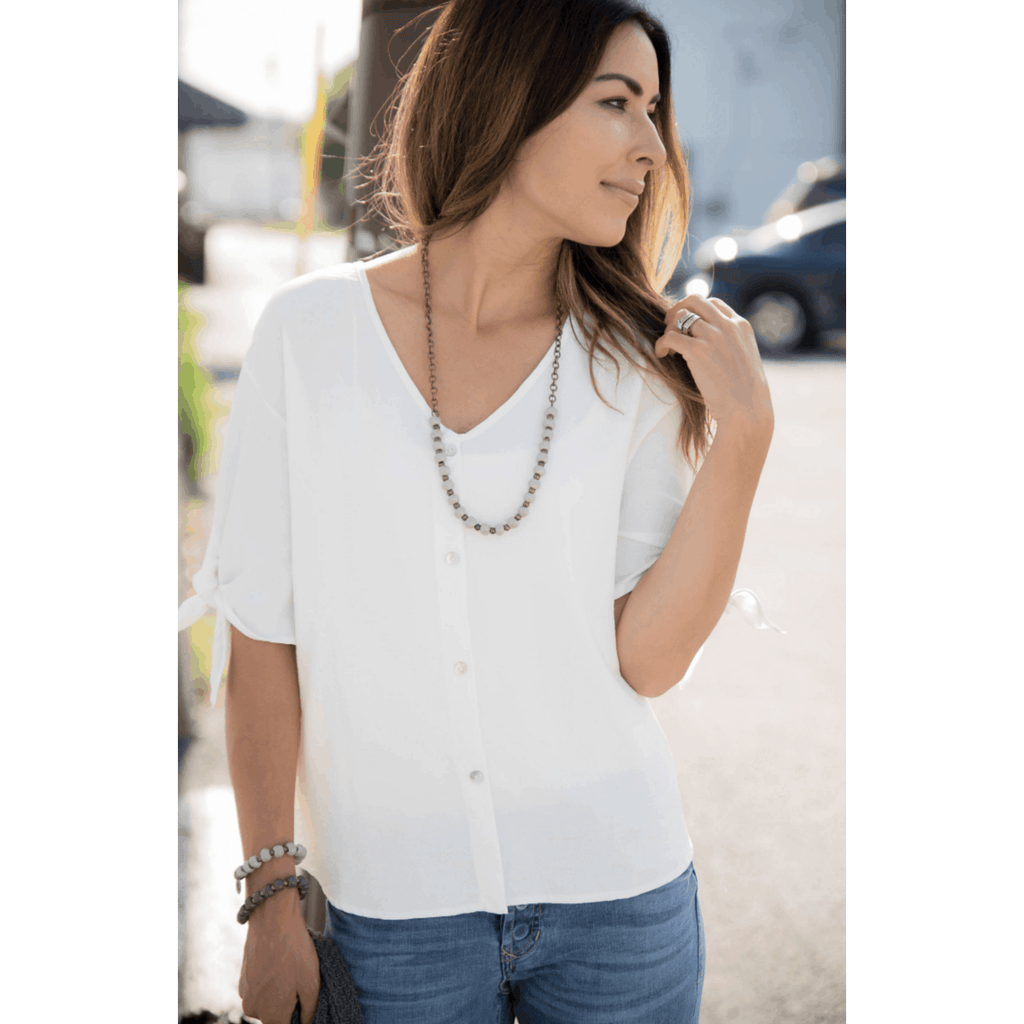 Button Blouse - Betsey's Boutique Shop