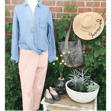 Linen Denim Shirt - Betsey's Boutique Shop