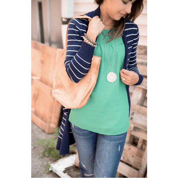 Striped Teacher's Cardigan - Betsey's Boutique Shop